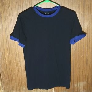 Black and blue tee
